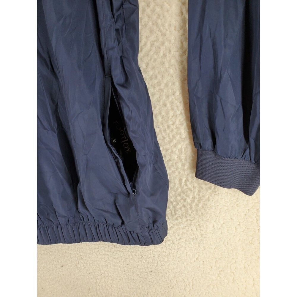 FootJoy Windbreaker Jacket Mens M Navy Blue Pullover Waterproof Performance Golf - Picture 7 of 11